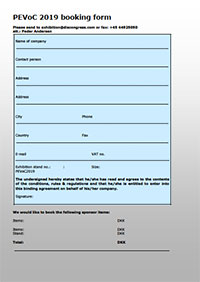 PEVoC booking form